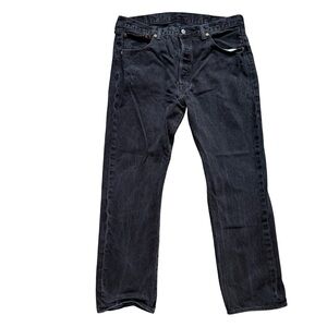Levi's Men's 501 Dark Gray Black Straight Jeans Size 38 32 Casual Streetwear